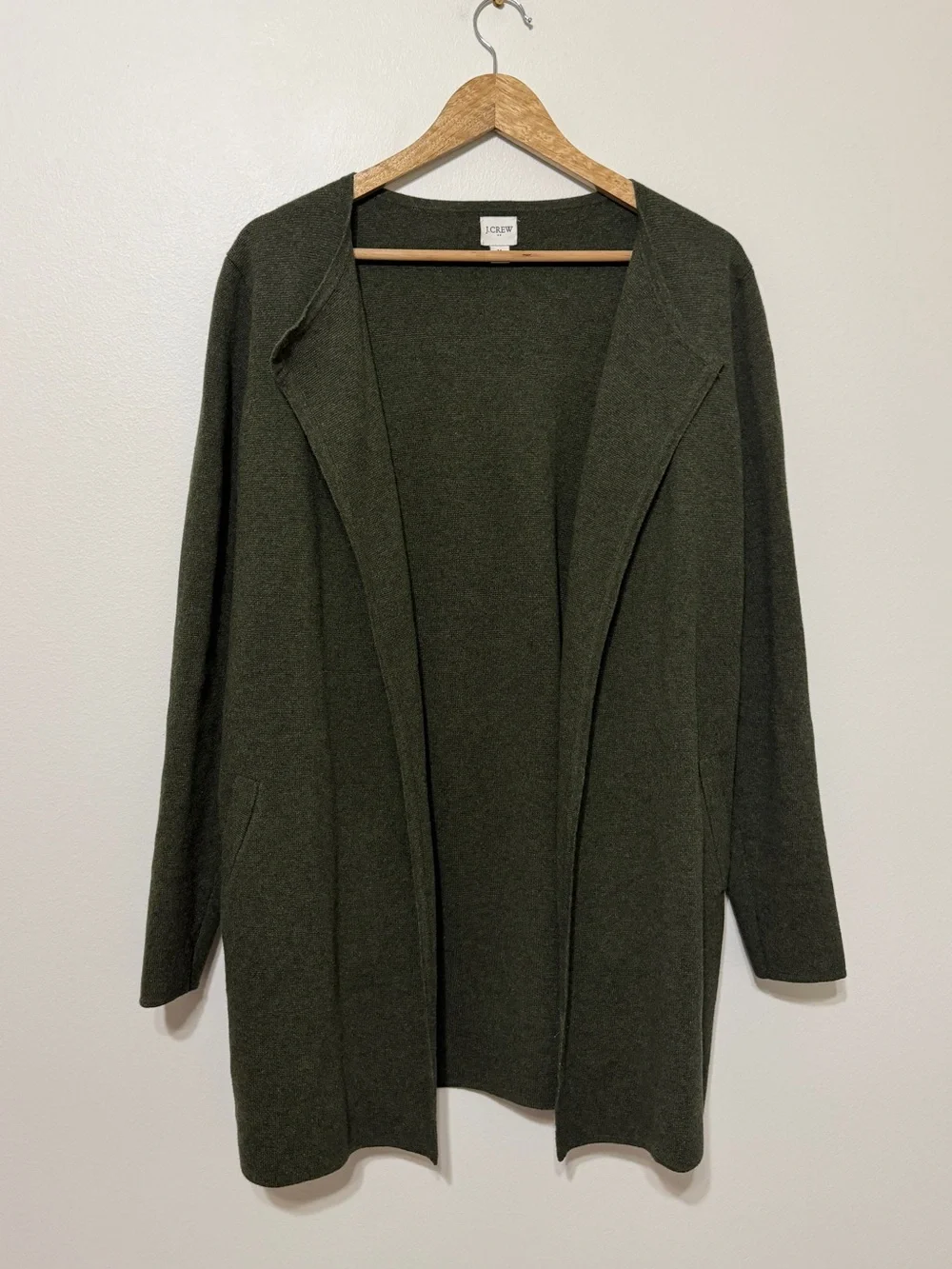 J. Crew Vanessa Collarless Sweater Cardigan Jacket Size Medium